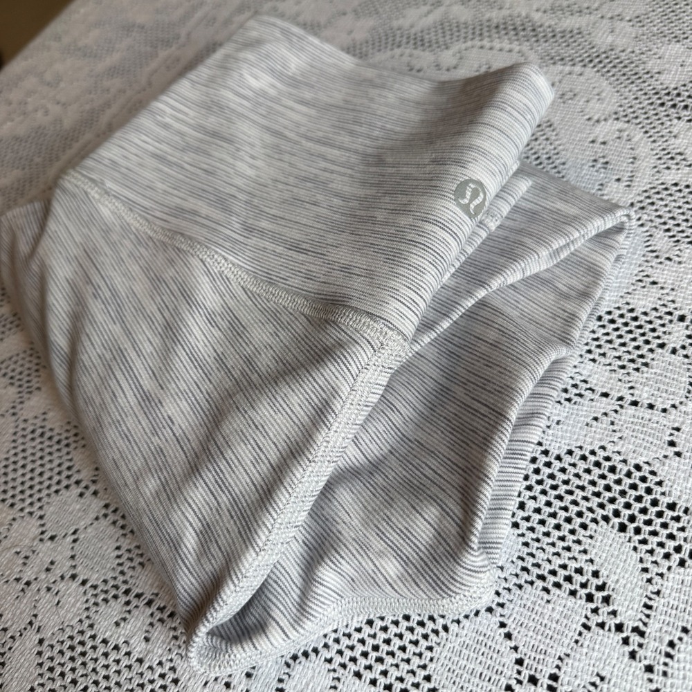 Lululemon Parallel Stripe Wunder Under Crop Leggings High Rise Womens 4 Yoga‎